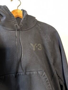 Y-3 Dark Gray Logo Pullover Hoodie